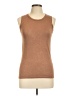 August Silk Brown Sleeveless Top Size L - photo 1