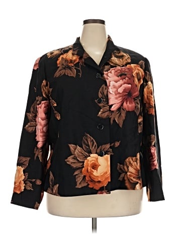 Linda Allard Ellen Tracy Silk Blazer (view 1)