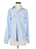 Babaton 100% Lyocell Stripes Blue Long Sleeve Button-Down Shirt Size XS - photo 1