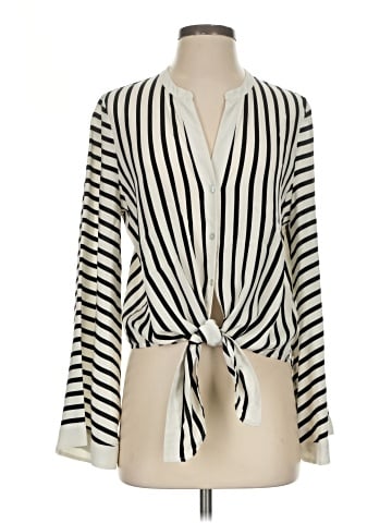 L'Agence Long Sleeve Silk Top (view 1)