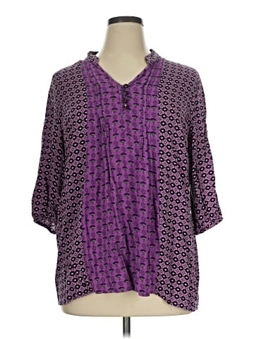 Faded Glory 3/4 Sleeve Blouse (view 1)