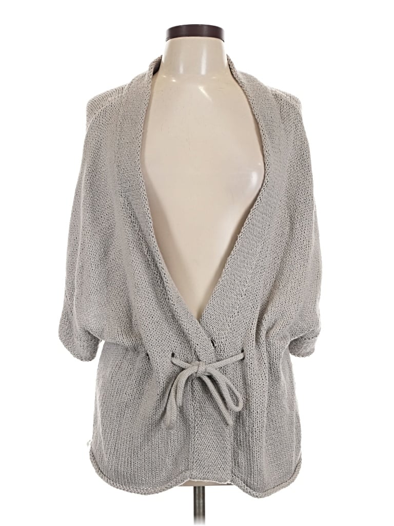 Pre-owned Elle Cardigan Sweater In Gray