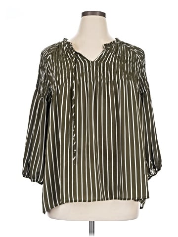 a.n.a. A New Approach 3/4 Sleeve Blouse (view 1)