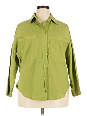 MADE IN ITALY 3/4 Sleeve Button-Down Shirt (view 1)