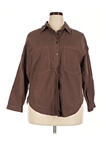 MADE IN ITALY 3/4 Sleeve Button-Down Shirt (view 1)