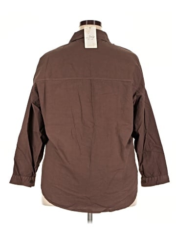 MADE IN ITALY 3/4 Sleeve Button-Down Shirt (view 2)