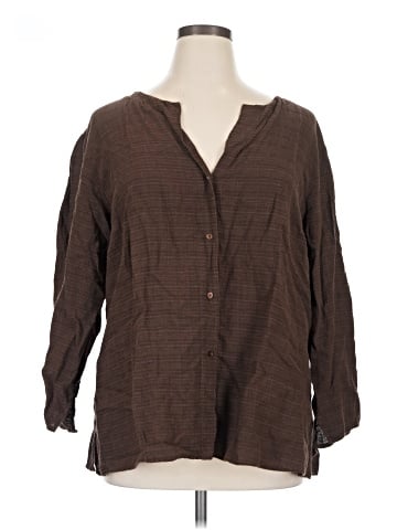 Eileen Fisher 3/4 Sleeve Button-Down Shirt (view 1)