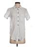 Theory White Short Sleeve Button-Down Shirt Size S - photo 1
