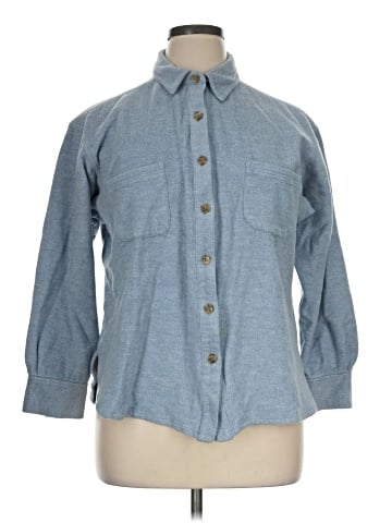 Ann Taylor LOFT Long Sleeve Button-Down Shirt (view 1)