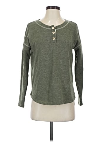 Pink Clover Long Sleeve Henley (view 1)