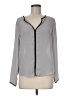 Atmosphere Gray Long Sleeve Blouse Size 6 - photo 1