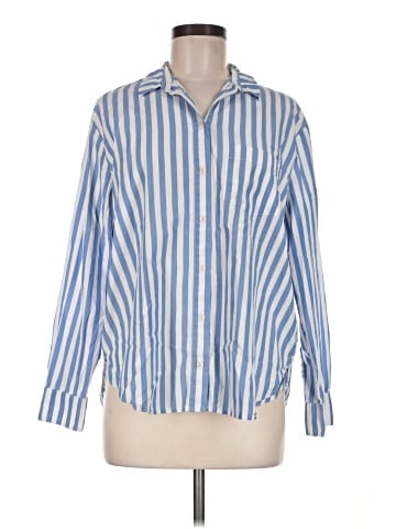 Madewell Oversized Ex-Boyfriend Shirt in Mullins Stripe (view 1)
