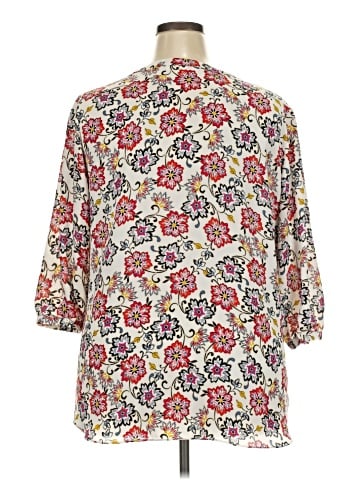 Rose + Olive 3/4 Sleeve Blouse (view 2)