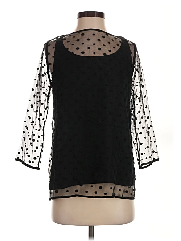 Club Monaco 3/4 Sleeve Blouse In Black