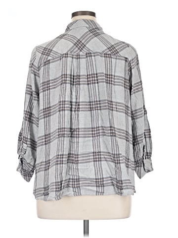 Catherines 3/4 Sleeve Button-Down Shirt (view 2)
