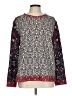 Tory Burch 100% Pima Cotton Paisley Red Pullover Sweater Size L - photo 1