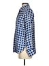 Assorted Brands 100% Silk Argyle Blue Long Sleeve Silk Top Size 2 - photo 5