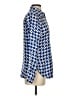 Assorted Brands 100% Silk Argyle Blue Long Sleeve Silk Top Size 2 - photo 4