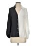 Naked Zebra 100% Polyester Color Block Gray Long Sleeve Blouse Size S - photo 1