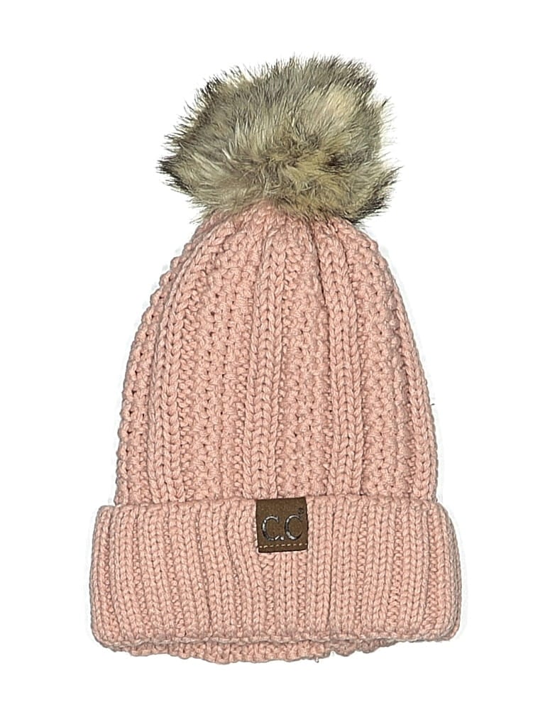 Pre-owned C.c Exclusives Beanie Hat In Pink