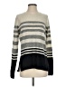 Vince. 100% Cashmere Stripes Ivory Gray Cashmere Pullover Sweater Size S - photo 1