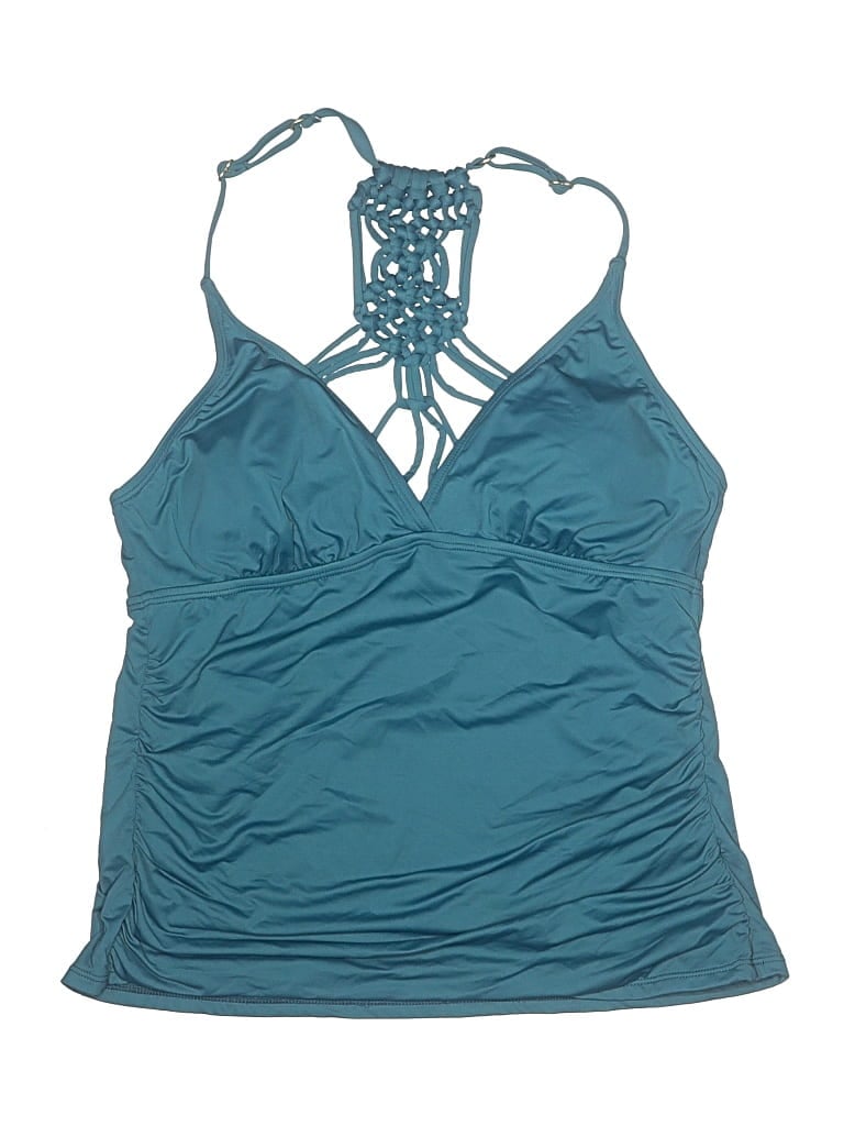 Pre-owned Jantzen Swimsuit Top Teal Swimwear
