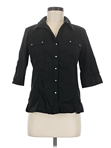 Jennifer & Grace 3/4 Sleeve Button-Down Shirt (view 1)