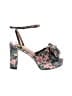 Lulus Floral Black Sandals Size 7 - photo 1