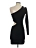ASOS 100% Polyester Solid Black Cocktail Dress Size 4 - photo 2