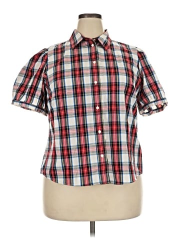 J.Crew Factory Store Short Sleeve Button-Down Shirt (view 1)