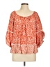 Fever 100% Polyester Orange 3/4 Sleeve Blouse Size XL (petite) - photo 1