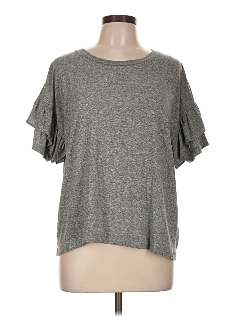 Pre-owned Current Elliott Short Sleeve T-shirt In Gray