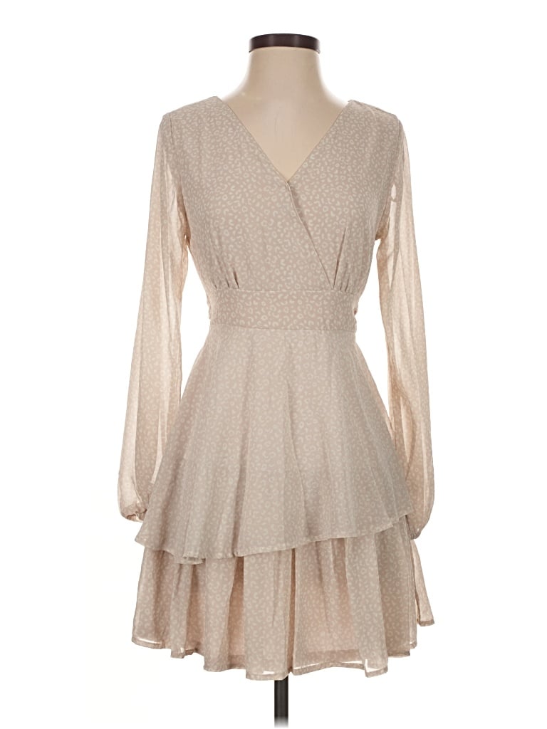 Pre-owned Japna Cocktail Dress In Tan