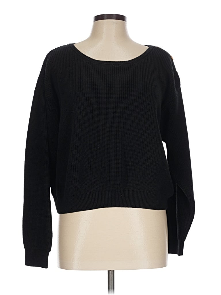 Pre-owned Saint + Sofia Pullover Sweater In Black