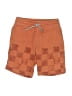 Tea 100% Cotton Checkered-gingham Orange Board Shorts Size 6 - photo 1