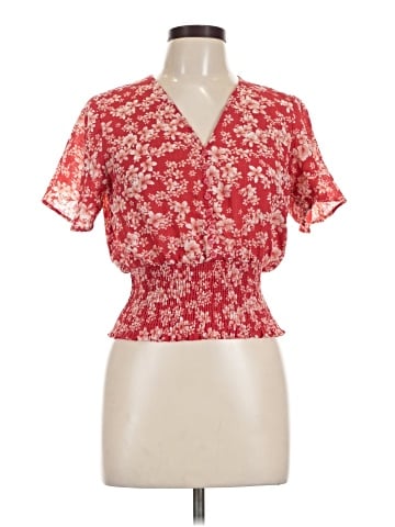 Derek Heart Short Sleeve Blouse (view 1)