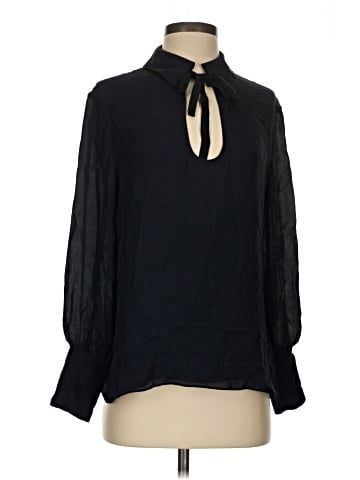 Nili Lotan Long Sleeve Silk Top (view 1)
