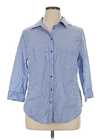 Worthington 3/4 Sleeve Button-Down Shirt (view 1)