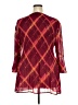 Catherines 100% Polyester Argyle Burgundy Long Sleeve Blouse Size 2X - photo 2