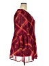 Catherines 100% Polyester Argyle Burgundy Long Sleeve Blouse Size 2X - photo 4