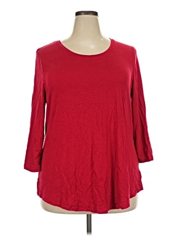 JM Collection 3/4 Sleeve Top (view 1)
