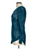 Express 100% Rayon Teal Long Sleeve Top Size L - photo 5