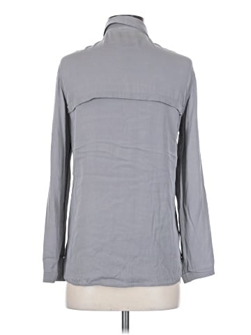 Theory Long Sleeve Silk Top (view 2)