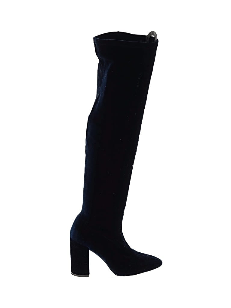 Pre-owned Zara Basic Boots In Blue