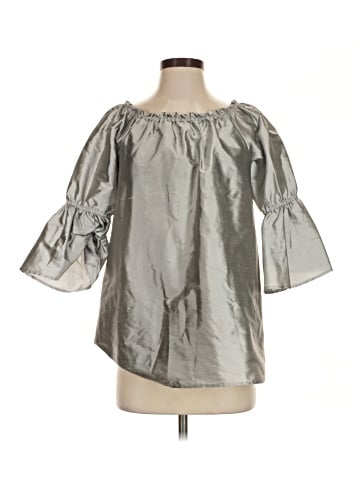 Sara Campbell 3/4 Sleeve Silk Top (view 1)