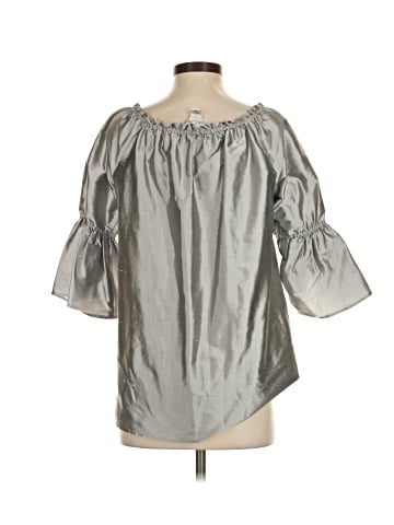 Sara Campbell 3/4 Sleeve Silk Top (view 2)