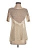 A'reve Tan Short Sleeve Top Size S - photo 1