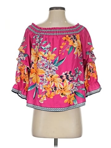 Jealous Tomato 3/4 Sleeve Blouse (view 1)