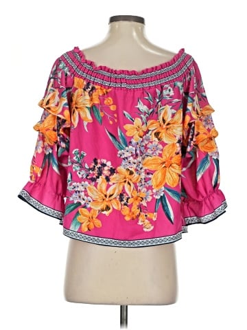 Jealous Tomato 3/4 Sleeve Blouse (view 2)
