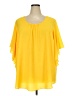 Catherines Yellow Short Sleeve Blouse Size 2X - photo 1